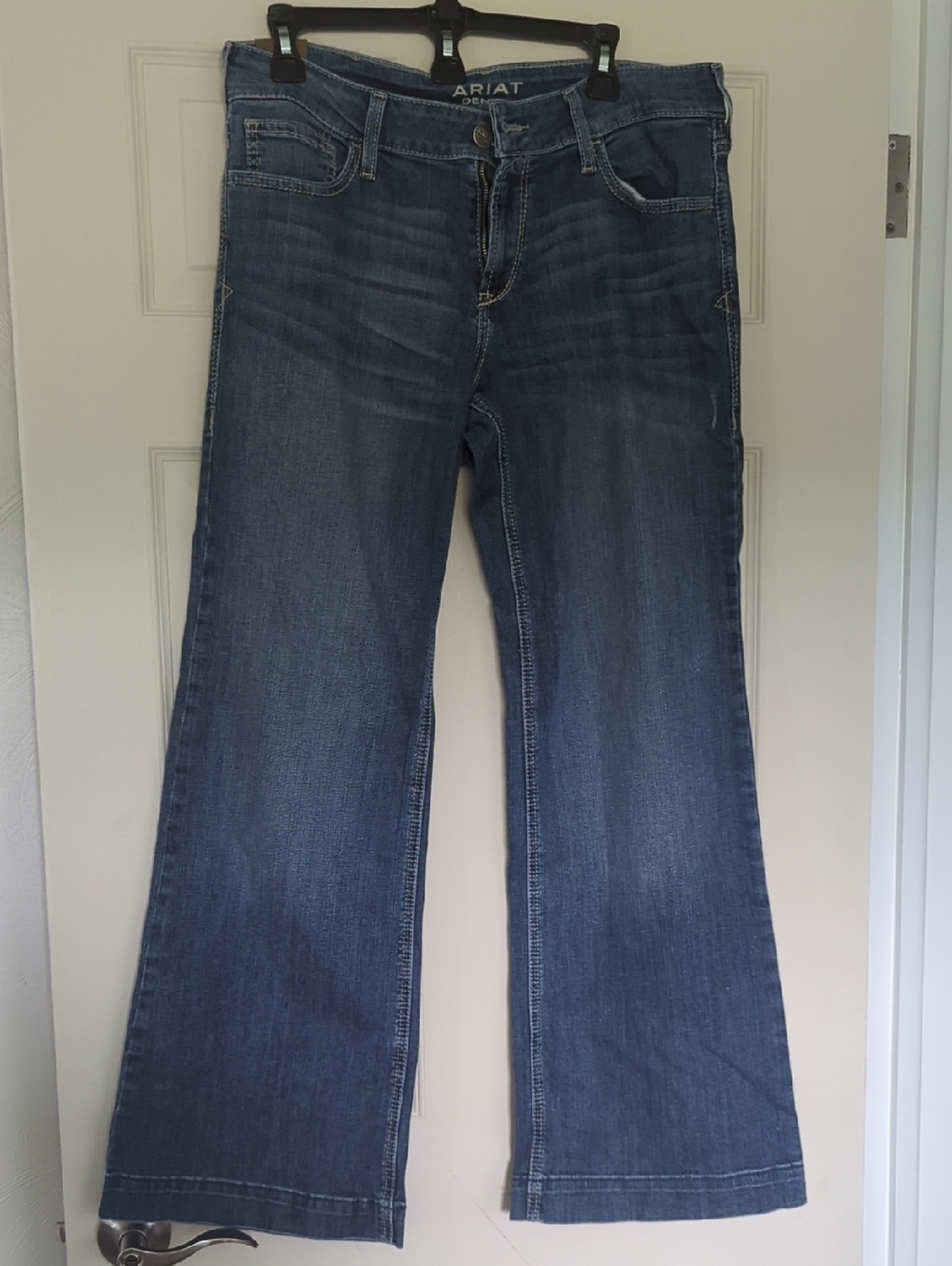 Ariat Women's Dark Blue Flare Wide-Leg Jeans